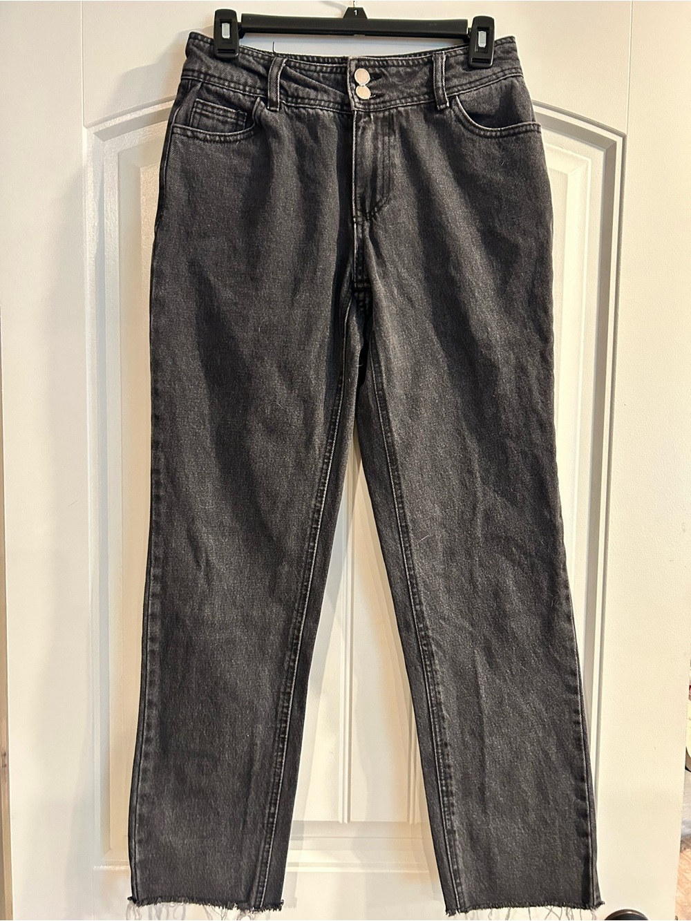 Oat New York Straight-Leg Jeans in Washed Black